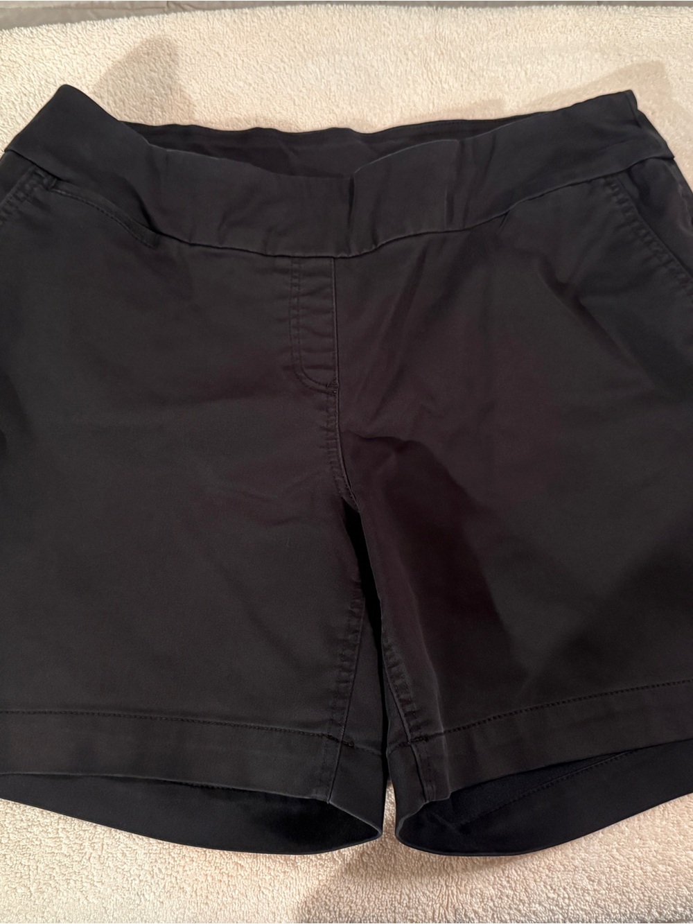 Westbound Black High-Waist Stretch Shorts
